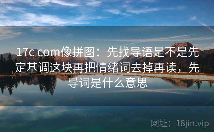 17c com像拼图：先找导语是不是先定基调这块再把情绪词去掉再读，先导词是什么意思  第2张