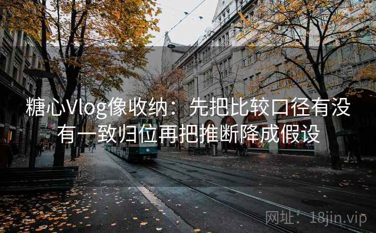 糖心Vlog像收纳：先把比较口径有没有一致归位再把推断降成假设