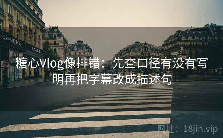 糖心Vlog像排错:先查口径有没有写明再把字幕改成描述句 第2张 糖心Vlog像排错:先查口径有没有写明再把字幕改成描述句 第2张