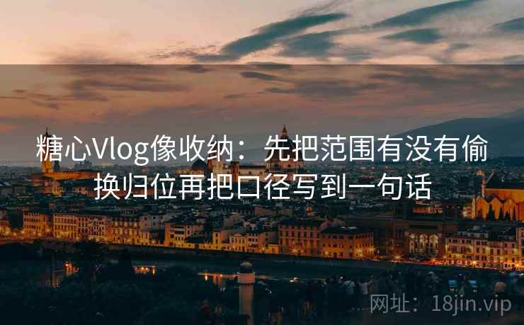 糖心Vlog像收纳:先把范围有没有偷换归位再把口径写到一句话
